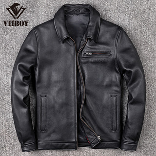 VIIBOY 男士皮衣 V-A005 黑色 XXXL