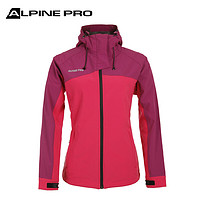 阿尔派妮（Alpine PRO） 女士户外登山徒步衣冲锋衣单层登山服软壳衣 443 桃红 155