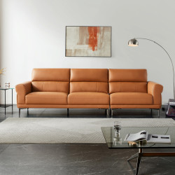 家具_linsy 林氏家居 现代简约皮艺沙发意式真皮客厅头层牛皮沙发ps