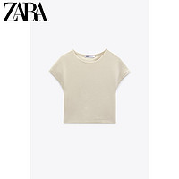 ZARA 短袖圆领棉质女士T恤 3641312 806