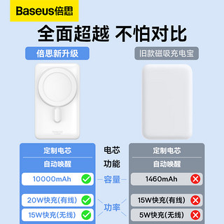 倍思磁吸无线充电宝10000毫安适用苹果14/13Magsafe20W快充带支架