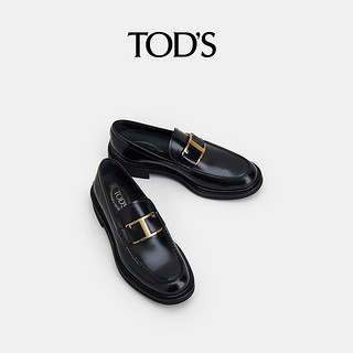 托德斯 TOD'S官方正品男士TIMELESS大T扣真皮乐福鞋英伦风皮鞋单鞋