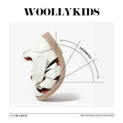 woolly kids 小羊沃利 真皮宝宝凉鞋男女童婴儿夏软底防滑儿童学步鞋