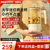 DAEWOO 大宇 养生壶 电水壶迷你养生杯 办公室便携一体式保温煮茶热水壶 花茶壶养生壶 YS2