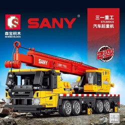 SEMBO BLOCK 森宝积木 三一重工系列工程汽车  双变STC800C6汽车起重机
