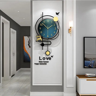 MEISD 美世达 北欧钟表挂钟客厅创意餐厅挂表轻奢家用个性现代简约时钟石英钟