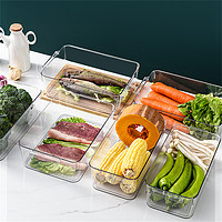 邹振记 冰箱收纳盒透明抽屉式冷冻蔬菜保鲜盒鸡蛋储物厨房食品整理盒