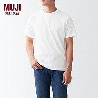 百亿补贴：MUJI 無印良品 男士纯色短袖T恤 ABA01A2S