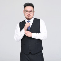 席臣特大码300斤马甲男9XL商务正装绅士肥佬加肥加大码职业休闲马甲背心 黑色 5XL适合220-230斤