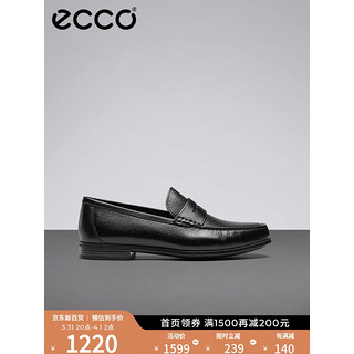 ecco 爱步 正装莫克系列 男士乐福鞋 66180411001 黑色 41