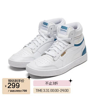 PUMA 彪马 男女 生活系列 Ralph Sampson Mid 运动 休闲鞋 370847 14彪马白-深-蓝色 37码 UK4码