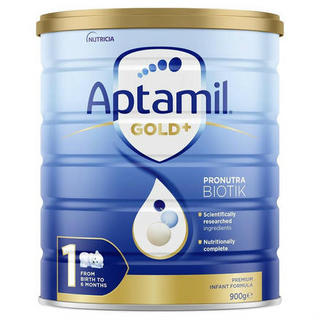 Aptamil 澳洲爱他美 金装加强型婴幼儿配方奶粉（1段）0-6个月 900g