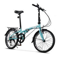 DAHON 大行 D6 折叠自行车 HAT060 浅蓝色 6速 20英寸