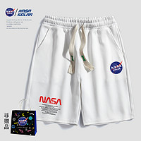 NASA SOLAR 联名新款2023年夏季小熊运动短裤男女户外休闲五分裤子