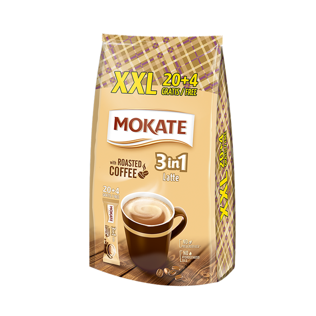 MOKATE 摩卡特 波美克（MOKATE）欧洲原装进口不含植脂末 三合一拿铁360g（15g*24条）