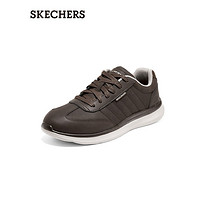 PLUS会员：SKECHERS 斯凯奇 男士商务休闲皮鞋 210247