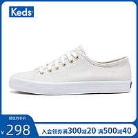 Keds 旗舰店小白鞋女鞋KICKSTART休闲低帮帆布鞋个性平底鞋WF66790