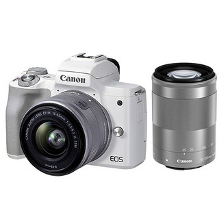 Canon 佳能 EOS M50 Mark II二代 微单相机套机 15-45+55-200双镜头