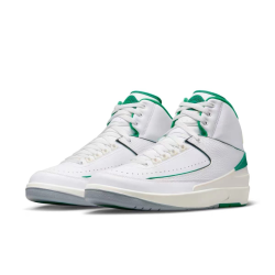 nike/耐克air jordan 2 男子篮球鞋aj2高帮白绿运动dr8884-103