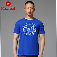 Marmot 土拨鼠 春夏户外休闲运动透气登山系列圆领男T恤
