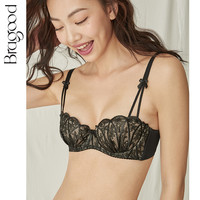 内衣女本命年套装小胸聚拢性感文胸红色内衣大胸显小兔年胸罩蕾丝 贝壳杏色 75A+M