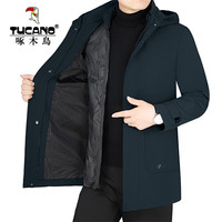 TUCANO啄木鸟 男士棉服冬季新款可拆卸内胆棉衣中青年爸爸装派克服外套棉衣 3藏青 XL