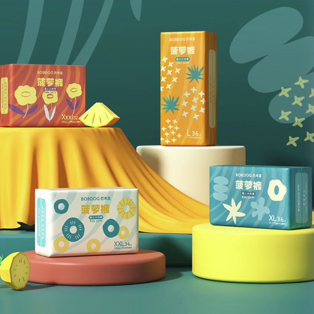 88VIP：巴布豆 菠萝系列 纸尿裤拉拉裤 XL22片*3包（可选尺码）