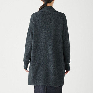 MUJI 無印良品 女士针织开衫 W9AA052 炭灰色 M-L