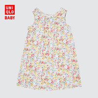 UNIQLO 优衣库 SGS婴幼儿生态衣 婴儿/幼儿AIRism连衣裙(无袖碎花)445990