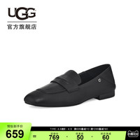 UGG 2022春夏女士单鞋舒适软底纯色休闲时尚豆豆鞋乐福鞋 1128412