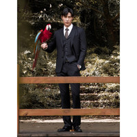 雅戈尔(YOUNGOR)套西裤子男西服裤西装裤西裤羊毛材质秋冬季保暖 黑色VOTX214630AIA裤子 170/78A