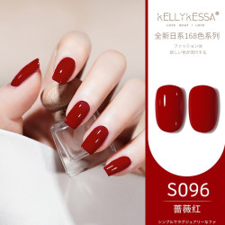 KELLY KESSA KellyKessa/凯莉凯莎美甲店指甲油光疗甲油胶显白持久系网红套系S073闪粉亮片灰色焦糖15g S096