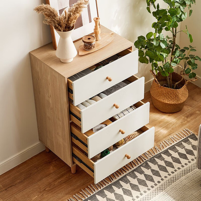 LINSY 林氏家居 卡法尼 收纳储物柜 0.6m 4斗柜