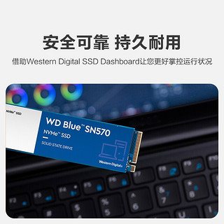 西部数据（WD） NVME M.2 2280台式机笔记本SSD固态硬盘 蓝盘SN570 250G+系统优盘