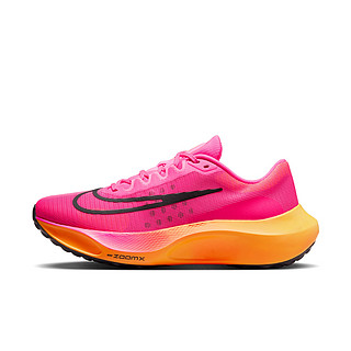 NIKE 耐克 Zoom Fly 5 男子跑鞋 DM8968-600 透明粉/黑/激光橙 36.5