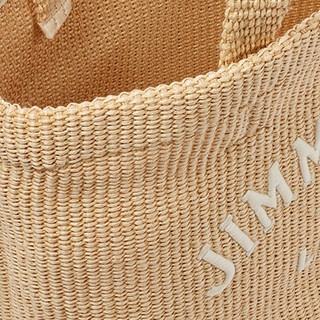 JIMMY CHOO 周仰杰 BEACH TOTE E/W系列 女士单肩包 J0001599 自然色 小号