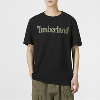 Timberland添柏岚短袖男士22春夏新款户外运动半袖宽松棉质透气黑色休闲T恤 A2593001/印花字母 XS/165