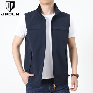 JP 秋季马甲男速干背心休闲工装外套2819 卡其色 L(适合125斤-140斤)