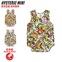 HYSTERIC MINI 黑超奶嘴满印无袖包屁衣hysteric mini日本制无袖婴儿衣服