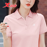 XTEP 特步 短袖女Polo正品夏季新款多色翻领速干透气冰丝休闲运动上衣