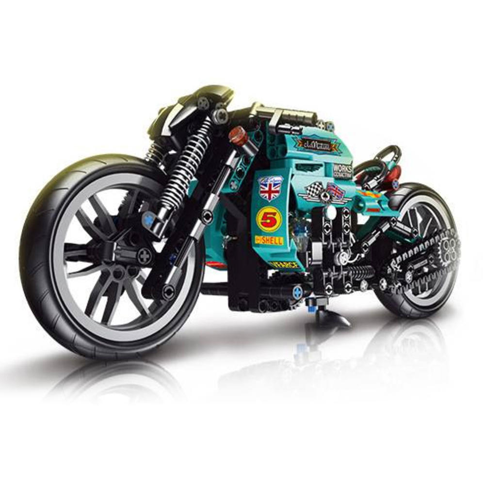 LEIER 雷尔娱乐 复古摩托车系列 50025 咖啡骑士摩托车