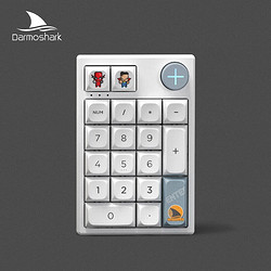 Darmoshark 达摩鲨 K3PRO 三模无线小键盘 蓝牙2.4G 19键机械数字键盘 RGB全键热插拔自定义财务