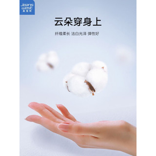 真维斯（JEANSWEST）短袖T恤男纯色春夏季宽松白色打底休闲圆领潮流上衣 220g阳光棉（抹茶绿） L