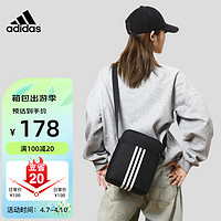 adidas 阿迪达斯 单肩包挎包休闲运动包潮流百搭斜挎包男女背包小肩包手机包 黑色