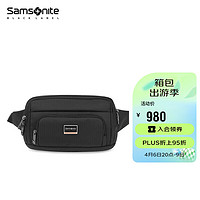 Samsonite 新秀丽 男士横式胸包时尚商务单肩包配皮斜挎包HO0*09012