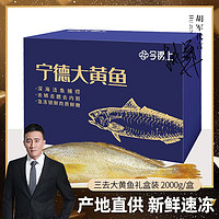 今锦上 国产宁德三去大黄鱼冷冻生鲜特产黄花鱼海鲜年货礼盒装2kg