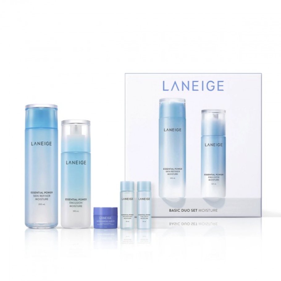 LANEIGE 兰芝 护肤套装 (水衡透润精华水200ml+保湿乳120ml+水润睡眠面膜15ml) 滋润型