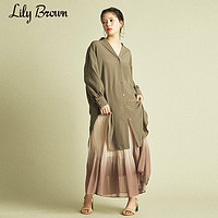 Lily Brown 春夏  甜美少女雪纺透视百褶半身裙LWFS211087