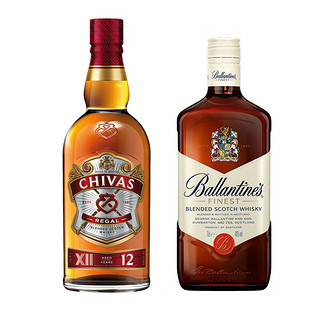 CHIVAS 芝华士 12年 + 百龄坛特醇（1000ml*2）洋酒 威士忌 组合款套装 节日送礼