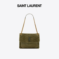 SAINT LAURENT 圣罗兰 女士单肩包 6331581U8273206 深橄榄绿色 中号